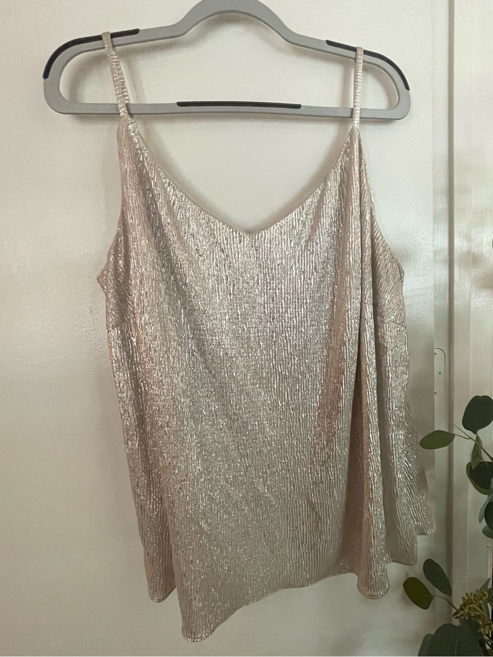 LOFT Shimmery Blush Metallic Cami